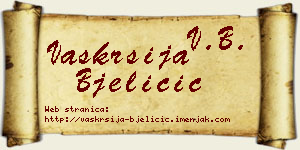 Vaskrsija Bjeličić vizit kartica